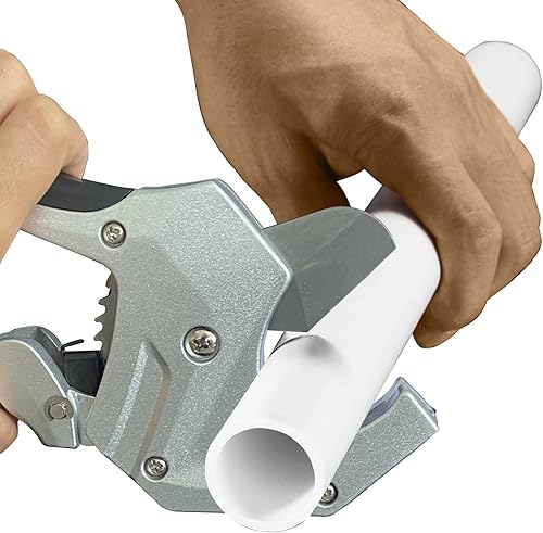 Miniatura 5 de WEDO Cortador de tubos de trinquete para mangueras de PVC, PEX, PE, PPR y plástico, corta hasta 1.65 pulgadas (1.654 in máximo), herramienta