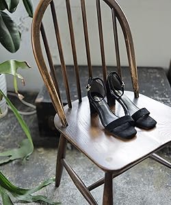Amazon | [セスト] プレートヒール アンクルストラップ サンダル
