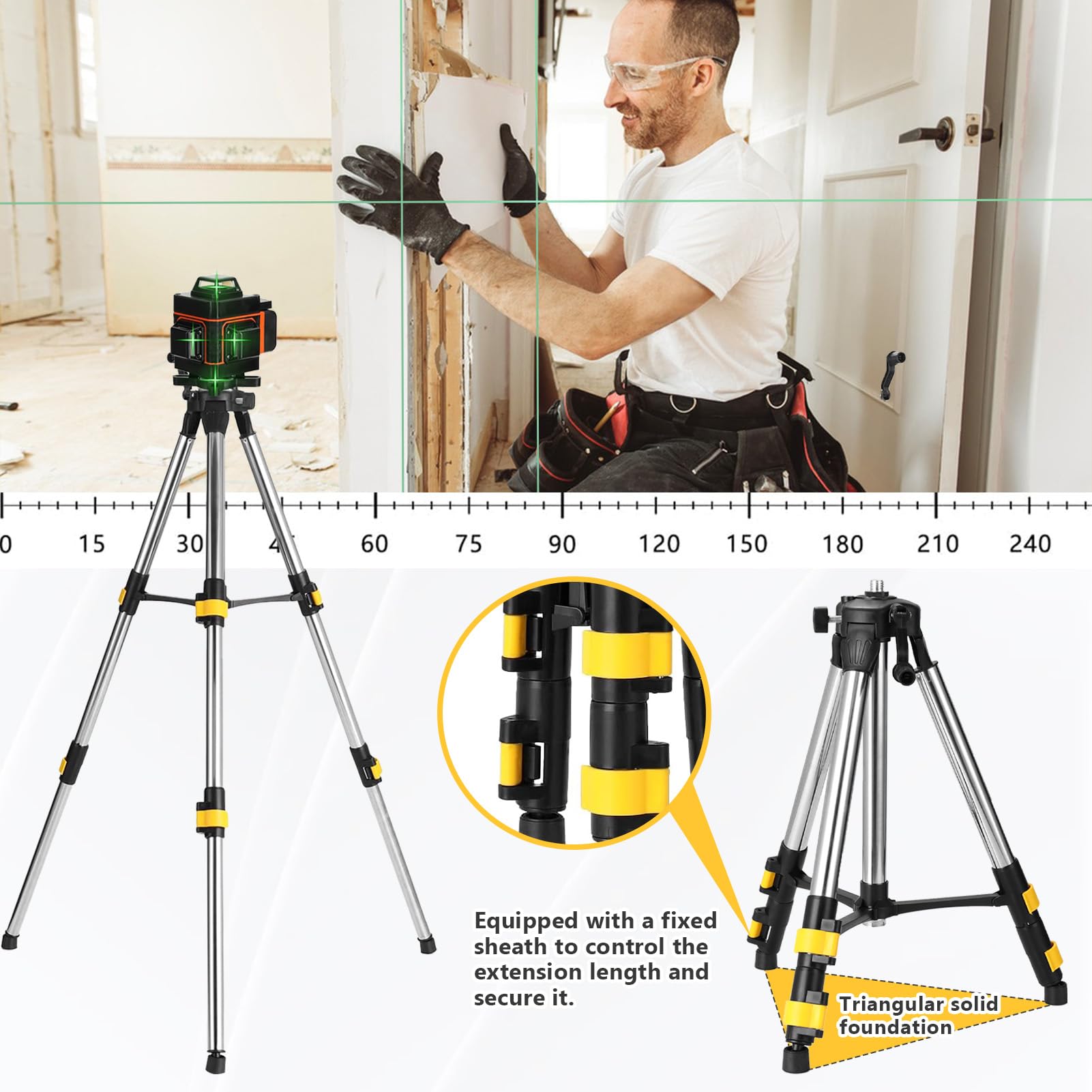 TOP Laser TBS-150 Standaard Lijnlaser Statief 150cm - TOP Laser