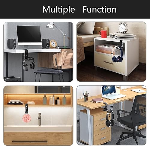 Miniatura 7 de merryhome Soporte de auriculares para escritorio (paquete de 2), soporte para auriculares de escritorio, soporte para auriculares, soporte para