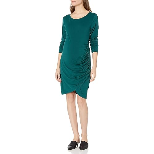 Coolmee Womens Maternity Dresses Casual Ruched Short Sleeve Irregular Bodycon Mini Dress for Women