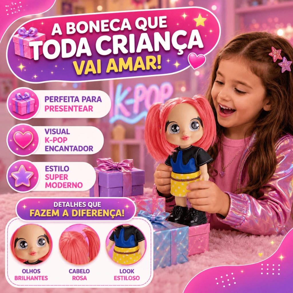 Boneca K-POP Girls Brave Kaori Menina Infantil Bee Toys | Original