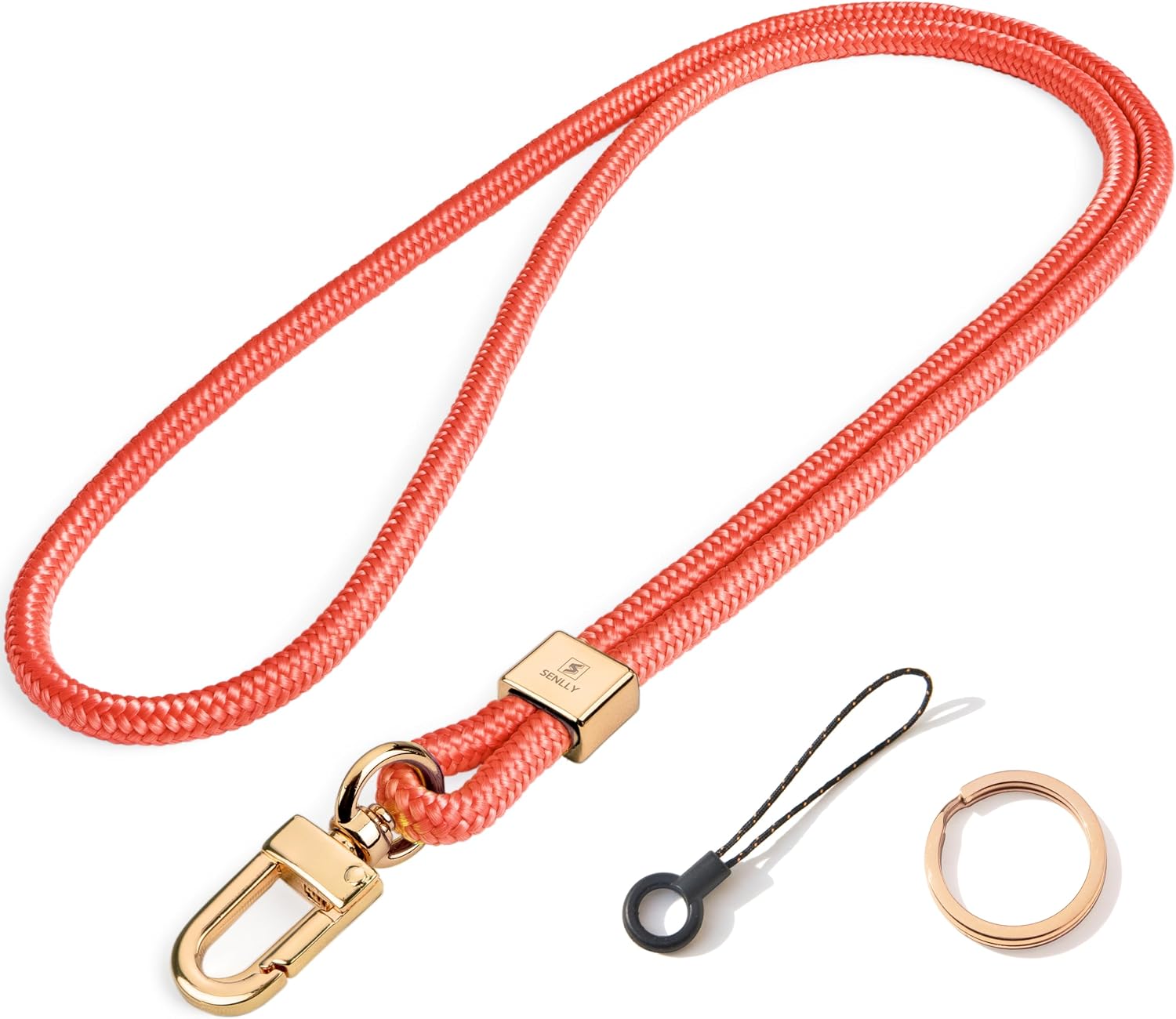 Neck Lanyard Strap for Keys, Original Minimalist Design KeyChain and ID Badge Holder