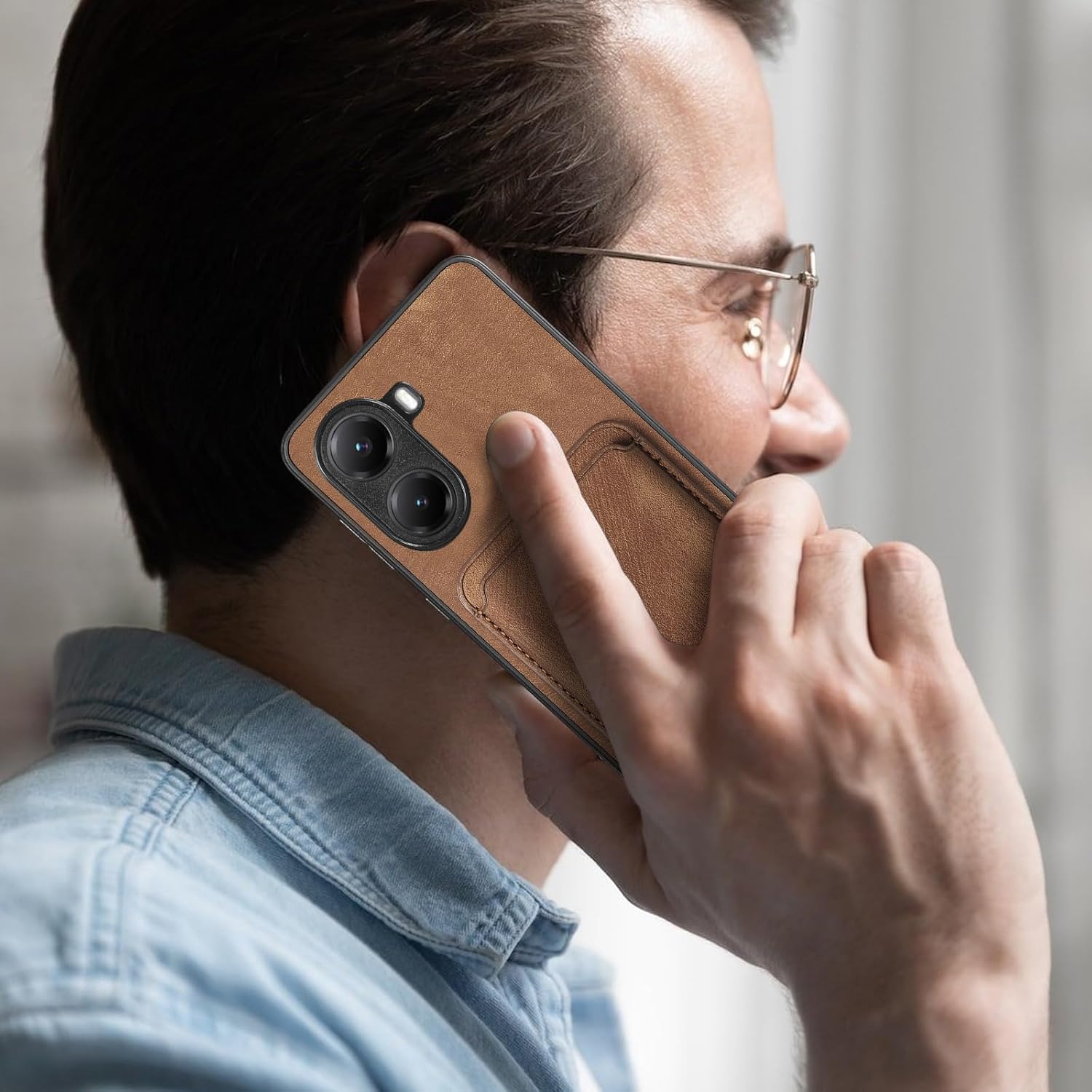 Magnetic Wallet Case for Xiaomi Poco X7 Pro, Detachable Card Holder, PU Leather Slim Fit Shockproof Scratch Resistant Cover for Xiaomi Poco X7 Pro TCK-Retro Brown - Image 9