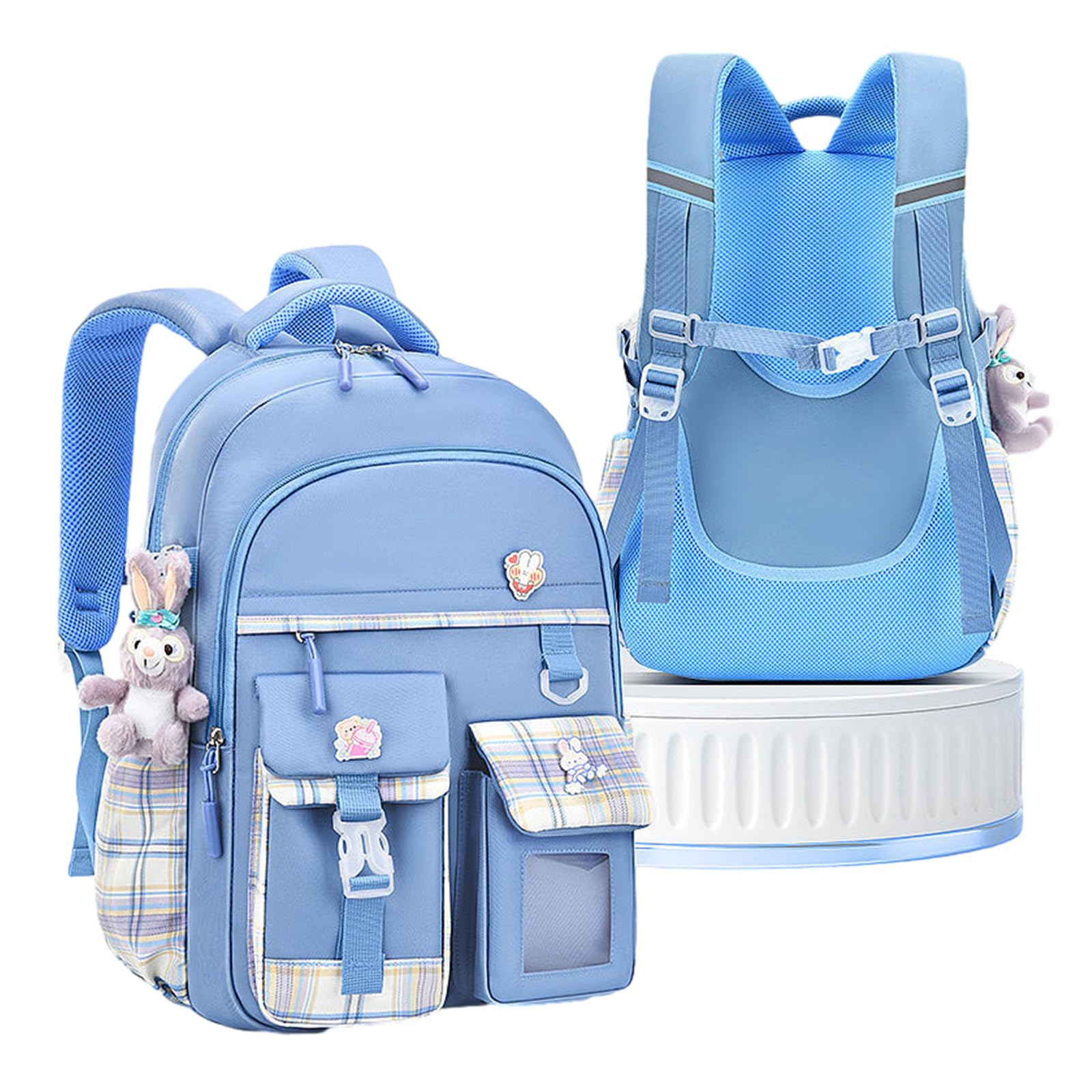 Girls School Bag, School Bag Leisure Backpack School Student Laptop Backpack, Waterproof Backpack,Accessories Plush Pendant for Teens Girls Women Students School Bag