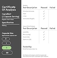 Vista 7 de Double Wood - Cápsulas de suplemento de hongo melena de león, suministro de 2 meses (120 cápsulas), para apoyo cerebral y salud inmunológica