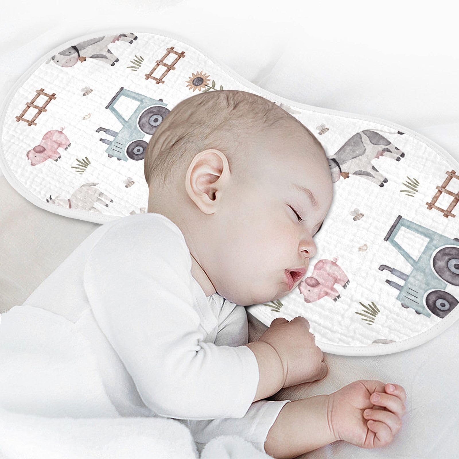 Mebie Baby Burp Cloths, Western, Muslin Burp Cloth Set For