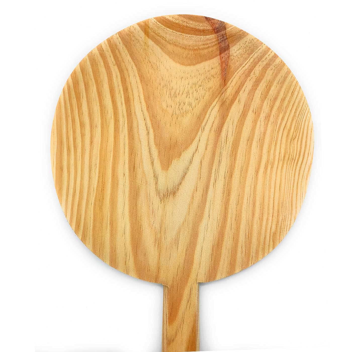 Acan Tradineur - Pala de madera redonda para pan y pizzas, 30,5 x 29,6 cm, con mango largo de 120 cm. Muy útil en hornos profundos
