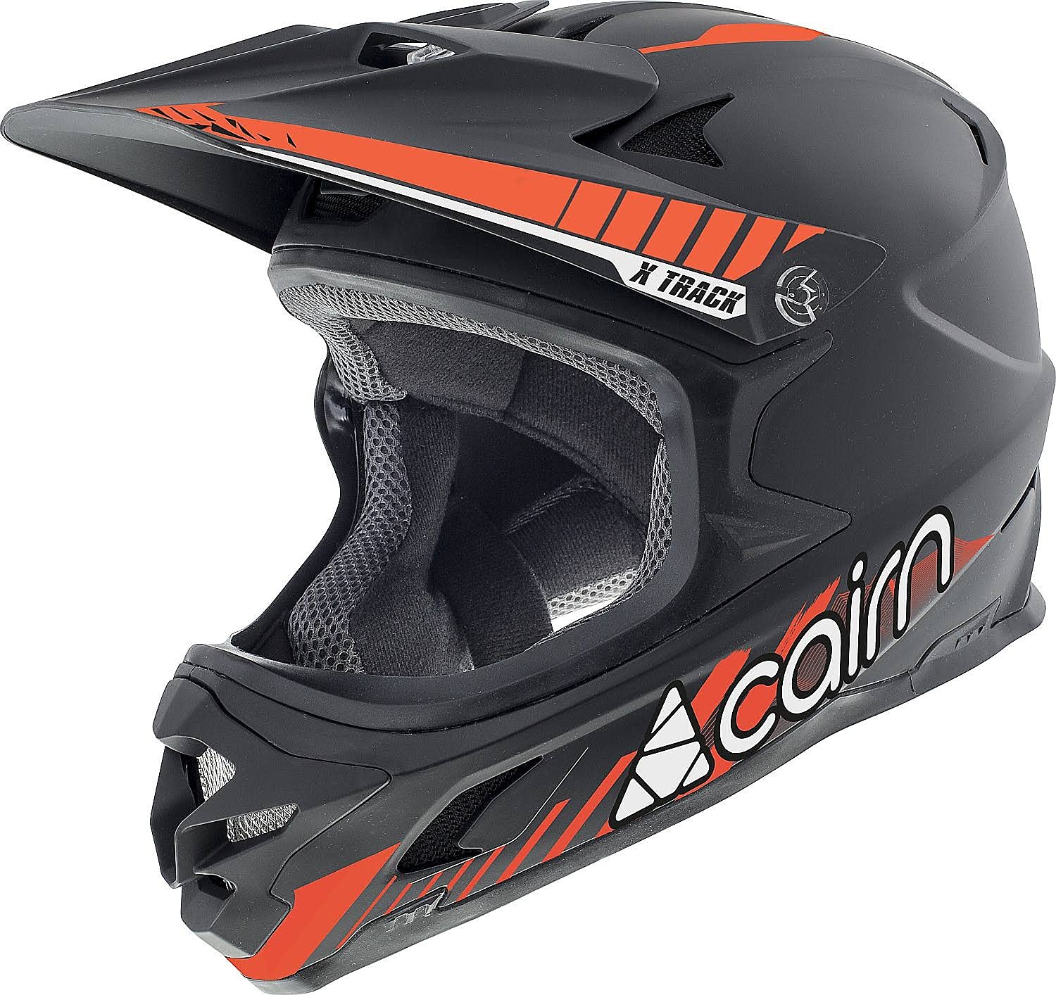 Cairn Unisex_Adult X Track Pro Helmet, 03 Mat Black Fire, XL (60/62)