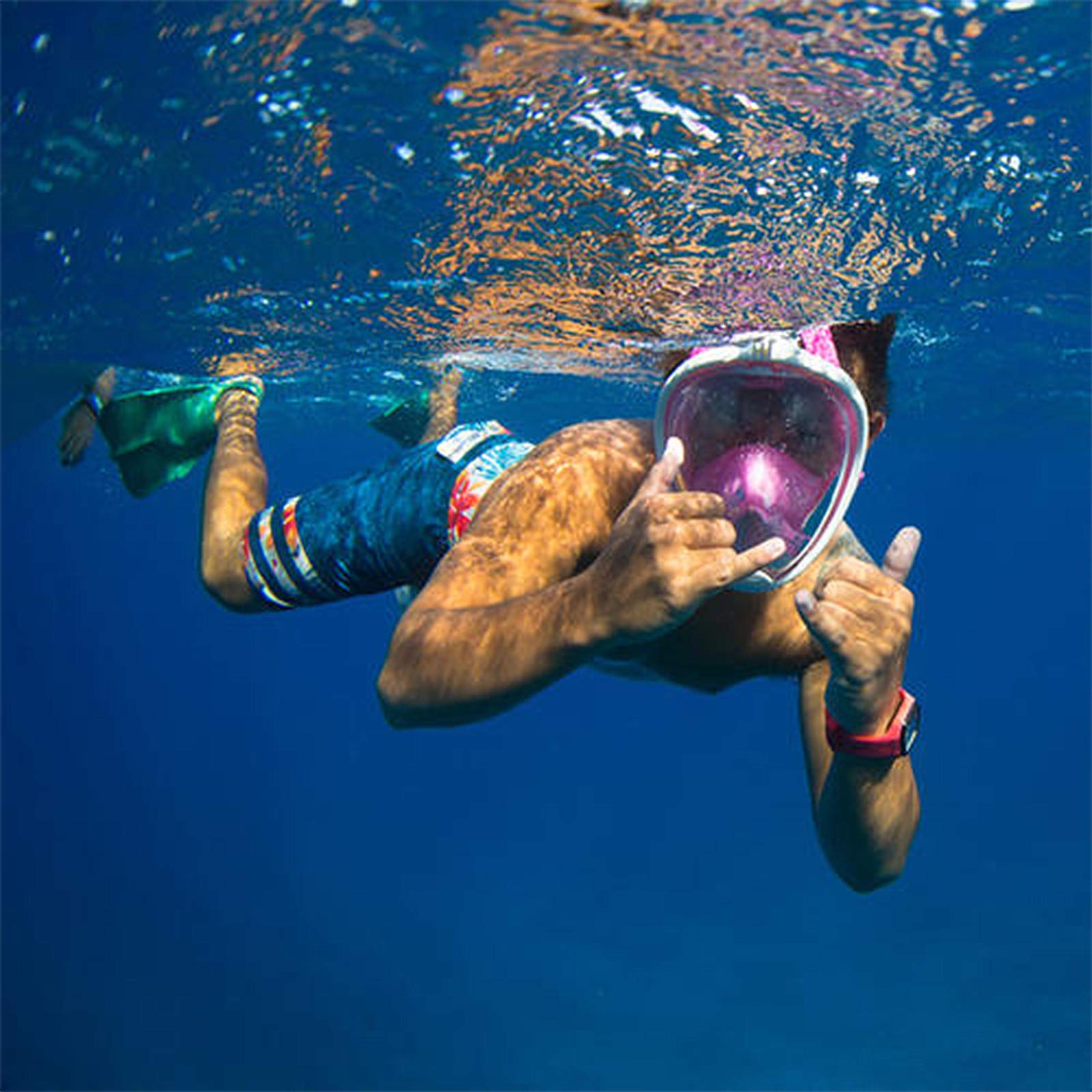 Maschera Da Snorkeling Professionale Per Immersioni In Apnea Bianco Puro Aurora Fondo Transparente 415333920 - Foto 4