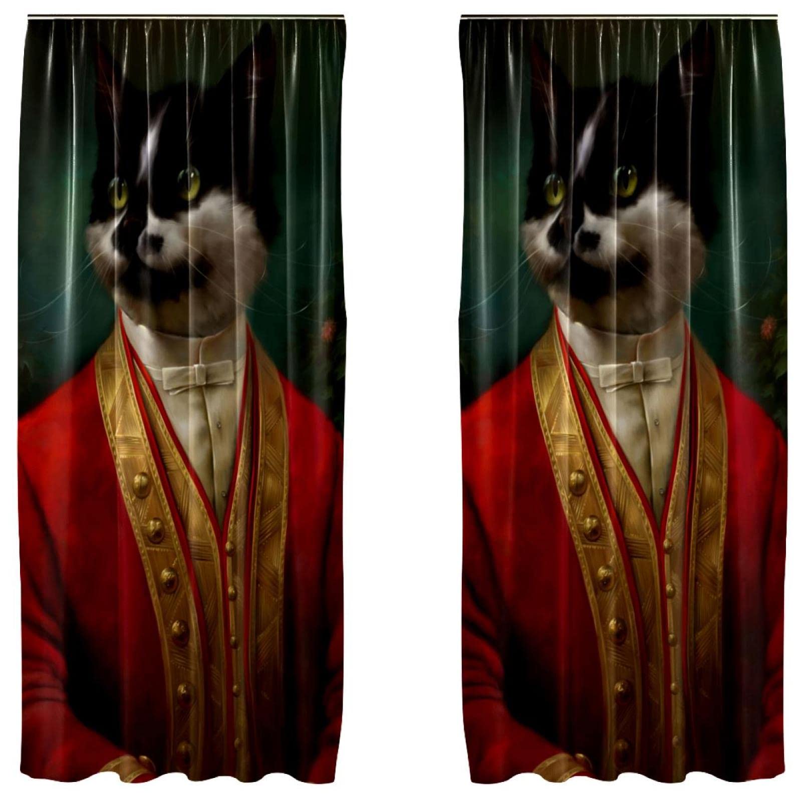 Cortinas opacas de gato vintage para salones acogedores y rústicos