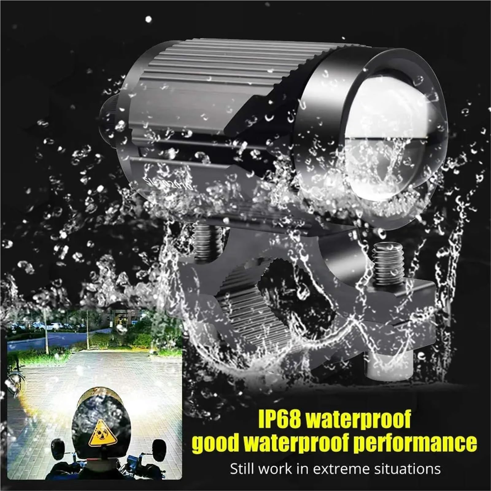 reflektory przednie Motocyklowa lampa LED 12V reflektor samochodowy reflektor pasuje do BMW R1200GS pomocniczy Faro LED Moto montaż lampy lampą halogenową(2pcs 60w grey)