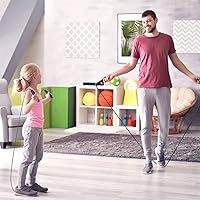 Vista 5 de Cuerda de saltar sin enredos de velocidad rápida, cable de salto con rodamientos de bolas para mujeres, hombres y niños, cuerda de saltar de acero