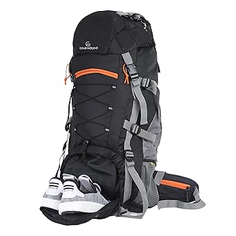 65L Rucksack Travel Backpack for Hiking/Camping/Luggage, Trekking Bag with Shoe Compartment, Extra Durable Water-Resistant Bag with Rain Cover