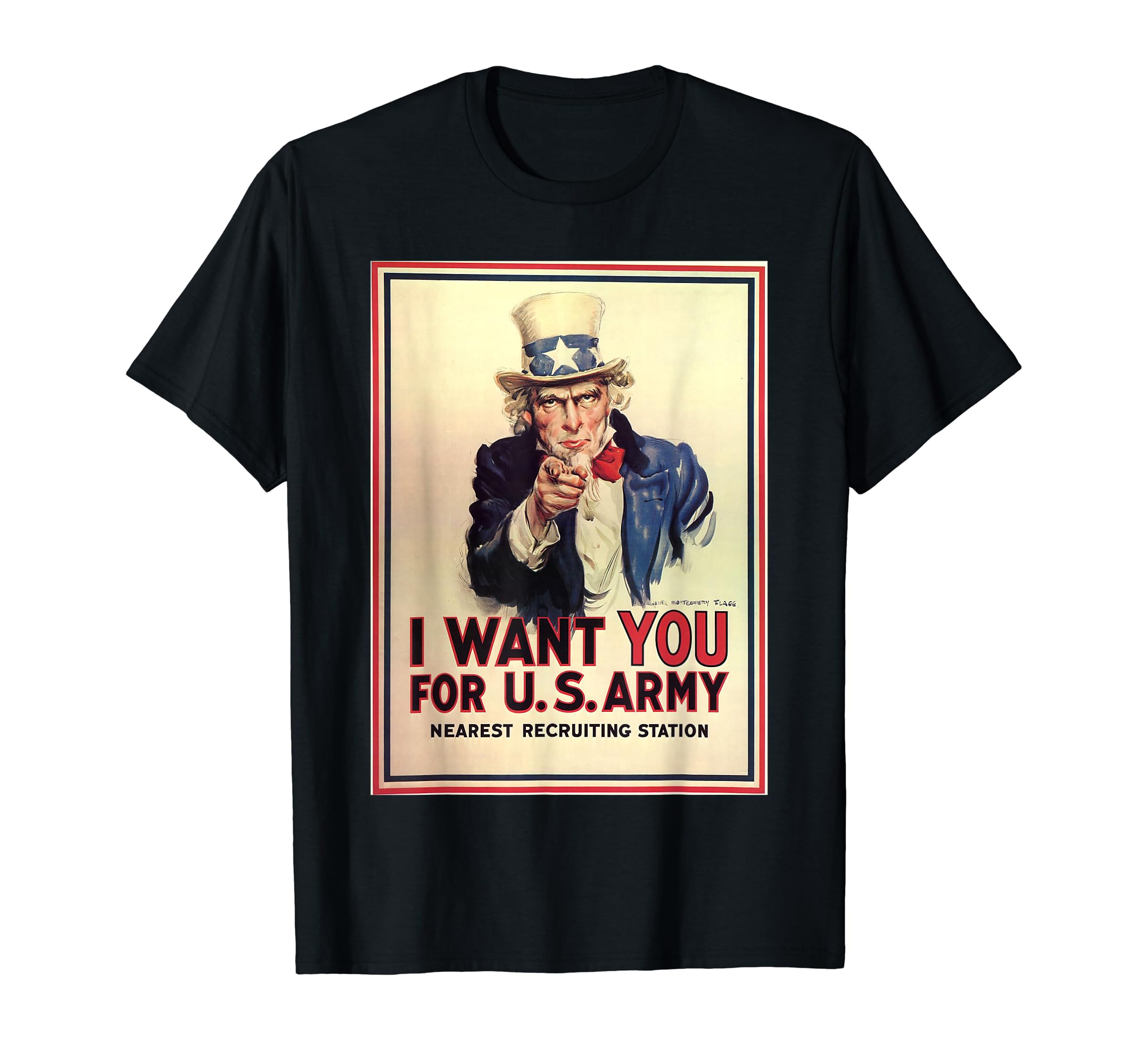 Amazon | Uncle Sam I Want You For US Army ビンテージポスターT