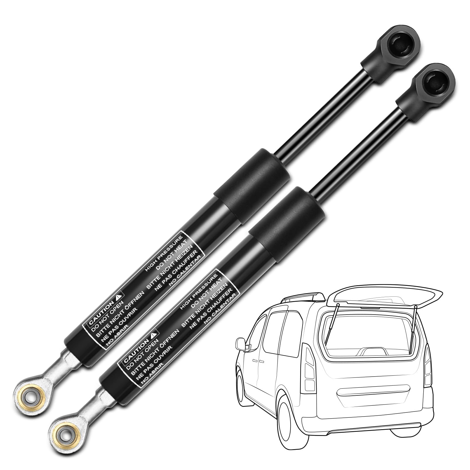 Set of 2 Rear Window Glass Lift Supports Struts Gas Shock Replacement for Nissan Armada 2005-2015, Pathfinder Armada 2004 & Infiniti QX56 2004-2010