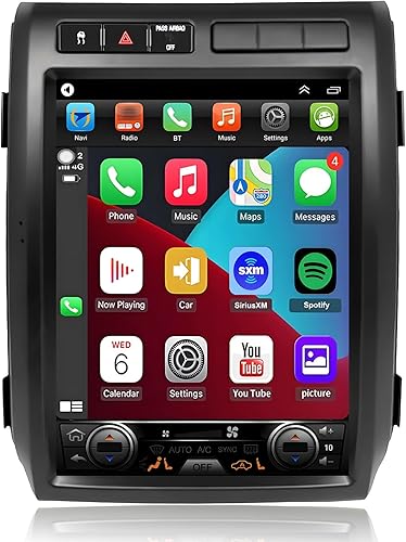 Para Ford F150 Radio 2009 2010 2011 2012 actualización, sistema estéreo de CPU de 8 núcleos, pantalla táctil de 12.1 pulgadas, Carplay y Android