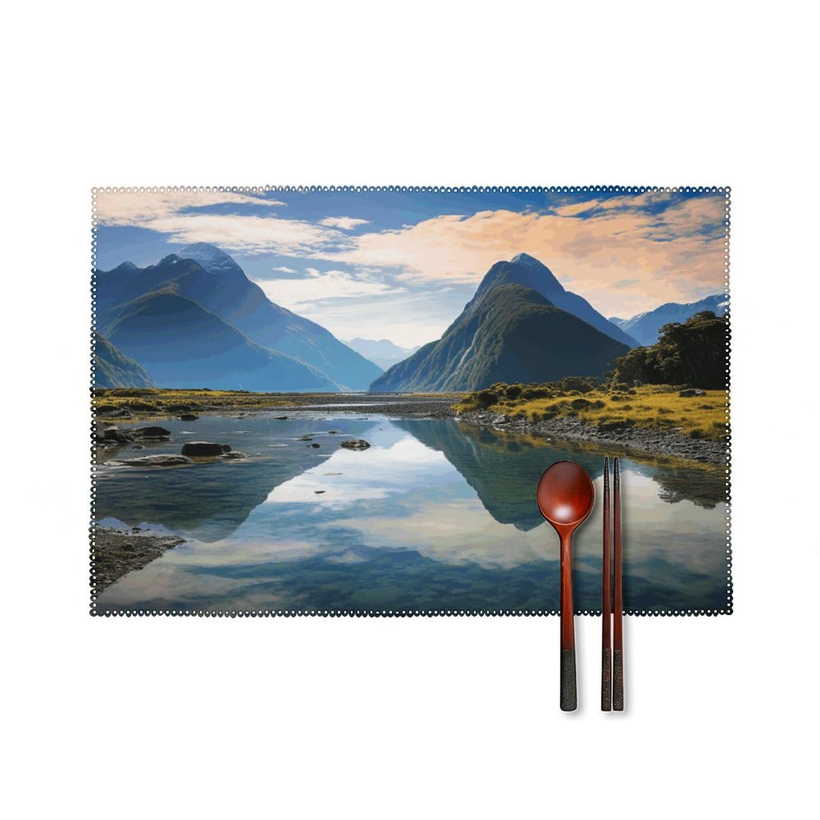 Fodpand Style Fiordland National Park Placemats Set Of 4 Place Mats Table Mats
