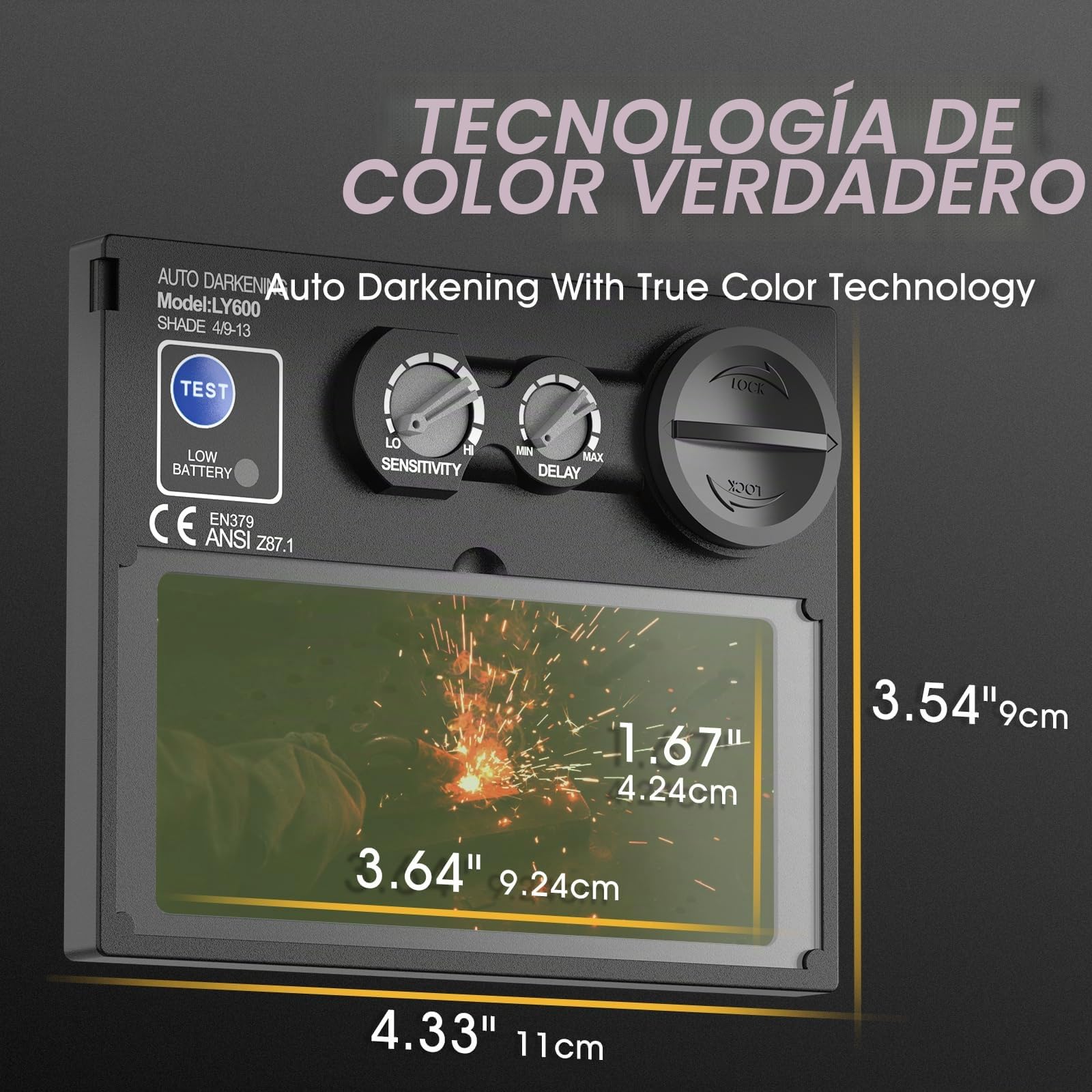 TOOLIOM Casco de Soldadura de oscurecimiento automático con luz Solar, máscara de Soldadura con Pantalla Ajustable 9-13, para Arco Mig TIG con diseño de águila Azul | Oscurecimiento automático 1/25000s, visión de 9,25 x 4,24 cm, pantalla ajustable 3,5/9-1
