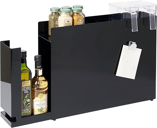 YAMAZAKI Tower 6004 - Portaspezie scorrevole, colore: Nero