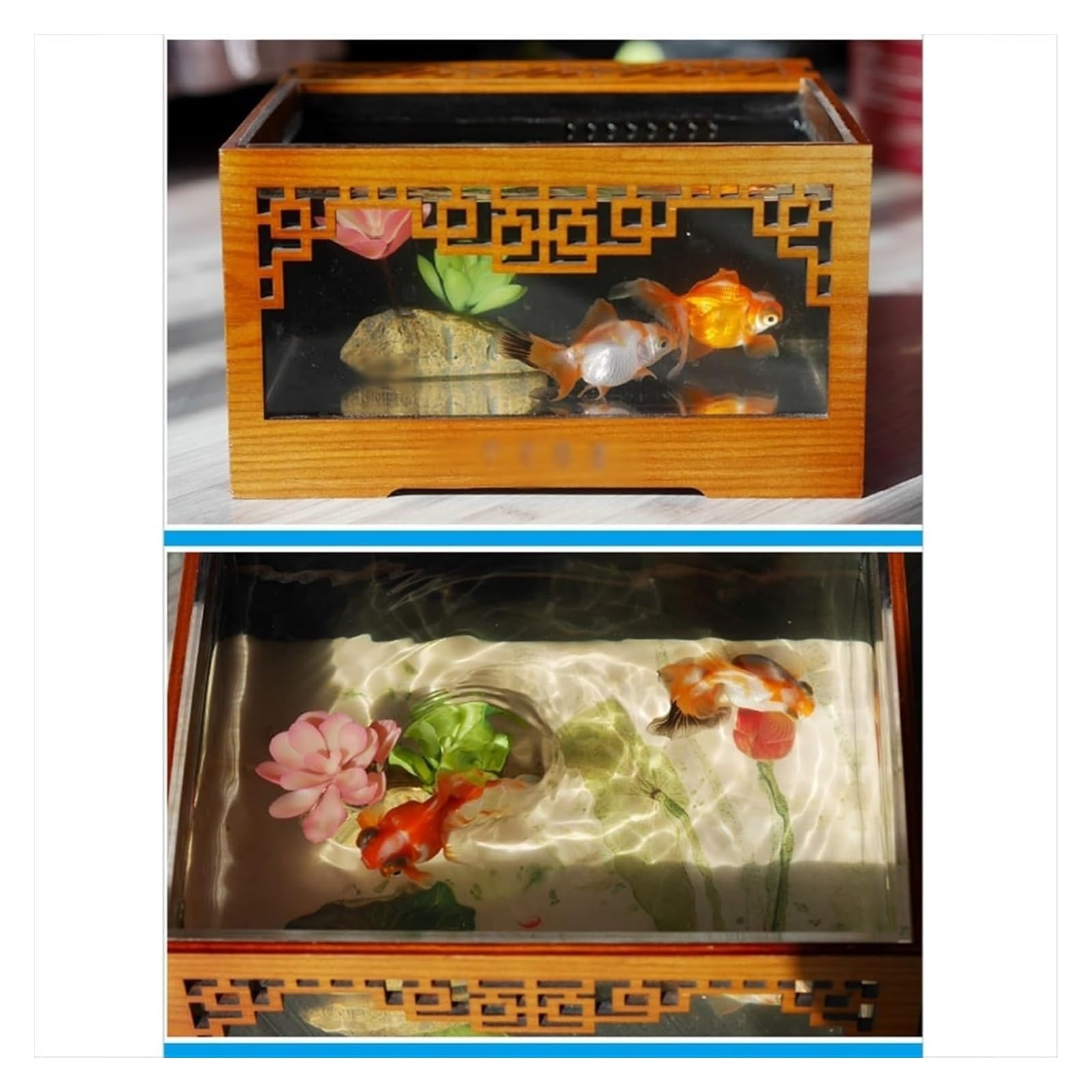 Kugelaquarium, Goldfischglas, Abnehmbarer Desktop-Tank Indoor-Ornamenta Aquarien