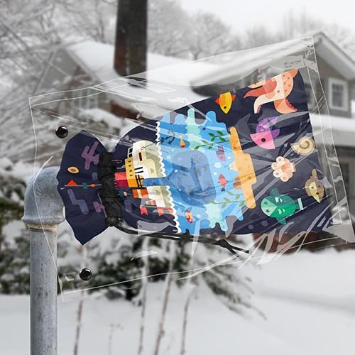 Miniatura 6 de Outdoor Faucet Covers for Winter, 11"H x 6.9" W Thickened Outside Garden Faucet Socks for Freeze Protection, 2 Pack Ocean Underwater Life Sea