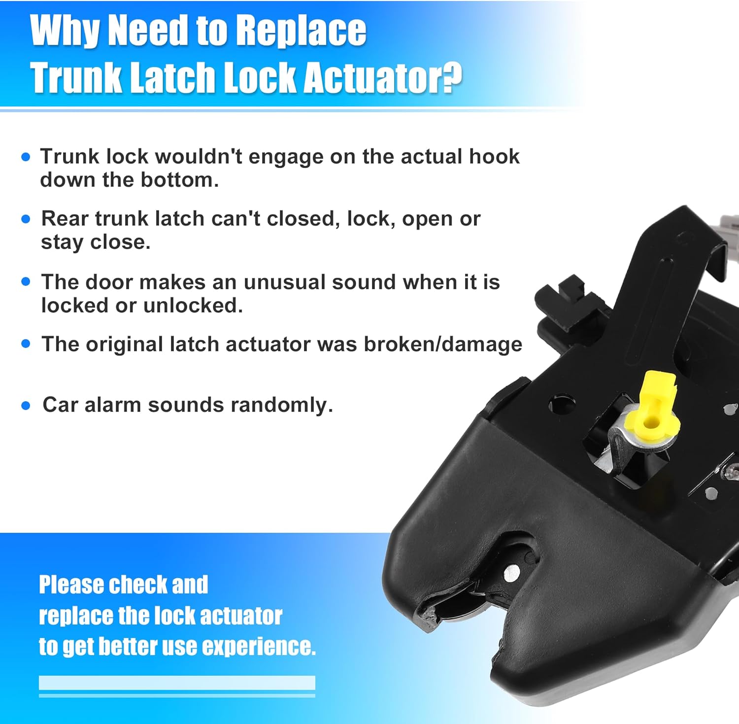 X AUTOHAUX Trunk Latch Lock Actuator 74851-S84-A61 for Honda Accord 1998-2002 Tailgate Door Latch Lock Actuator Motor