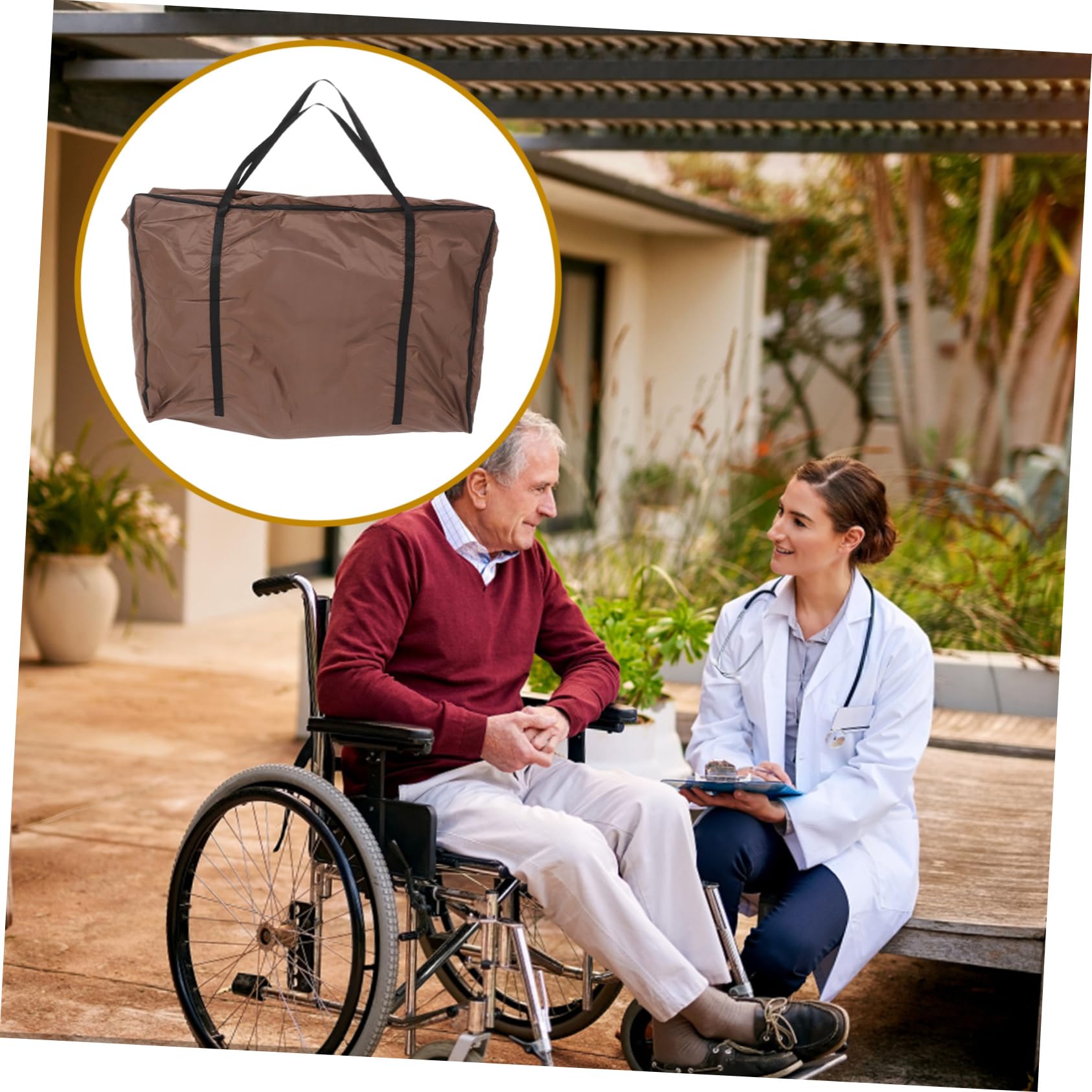 Bolsa Para Sillas De Ruedas Solución Ligera y Práctica De Almacenamiento Para Sillas De Ruedas y Andadores Para Uso Externo y Fácil De Limpiar