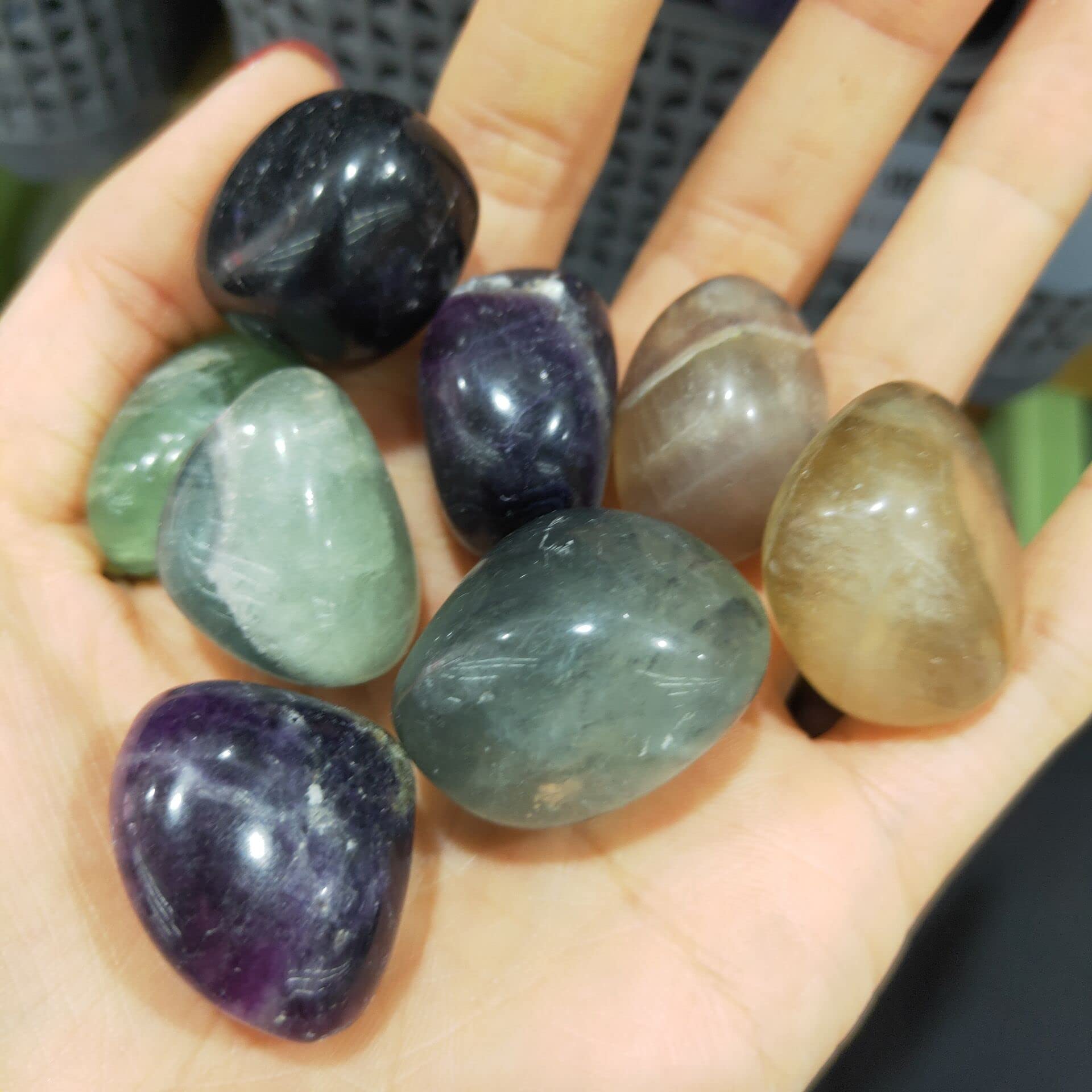 Joyería de piedra Decoración del hogar Natural Colorido Fluorita Grava Cristal Espécimen Piedras y Piedras preciosas pulidas Jardín Acuario Decoración Regalos Piedras Joyería de piedra Inicio Coleccio