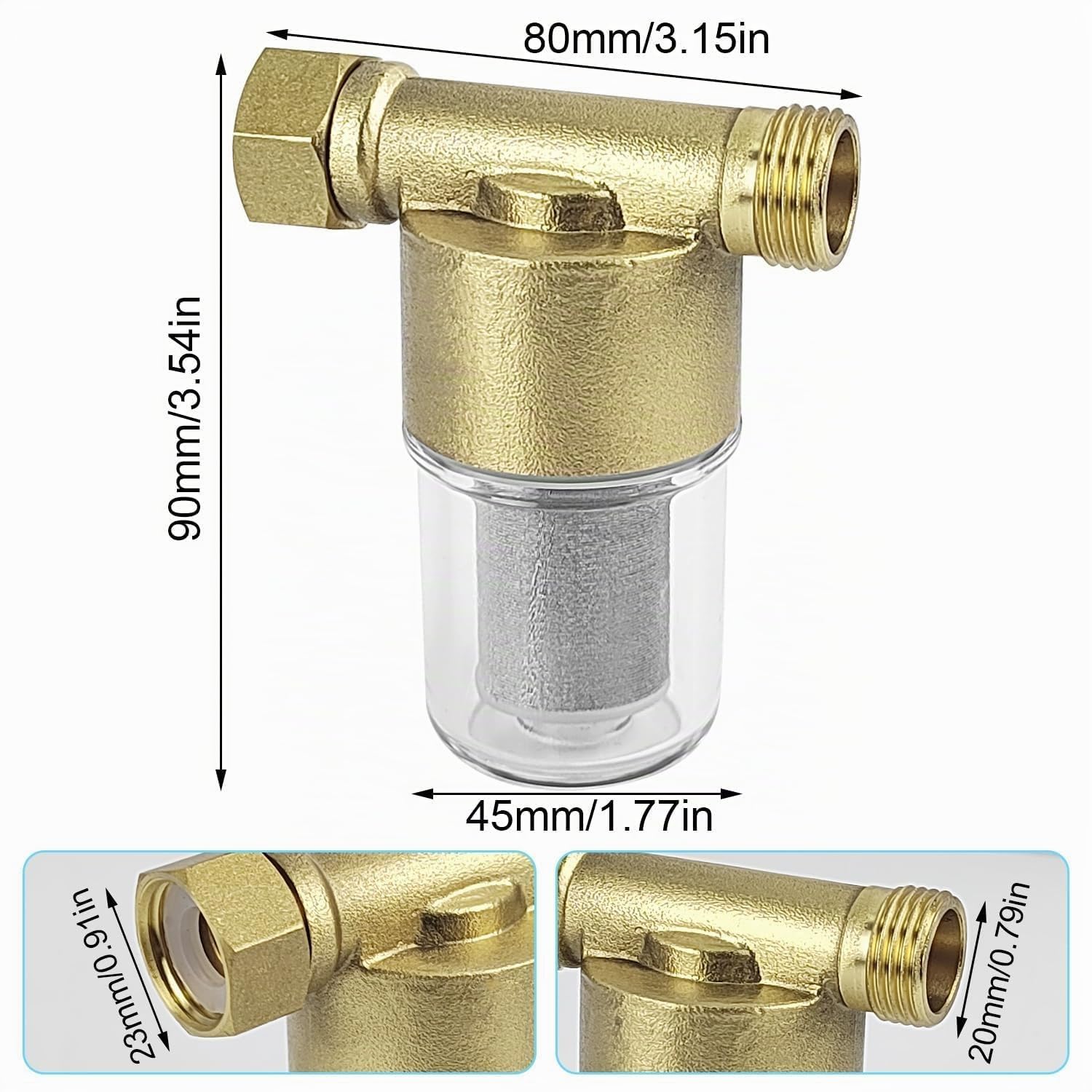 Filtro dell'acqua riutilizzabile, Filtro Doccia, filtro acqua potabile, filtro acqua pozzo, filtro acqua autopulente, Filtra Efficacemente le Impurità Dell'acqua, Adatto per Bagni e Cucine