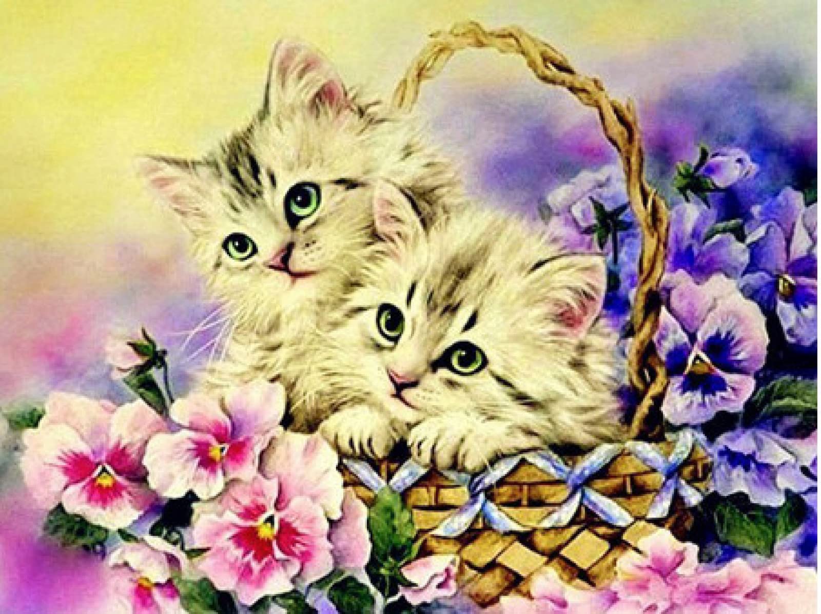 Kit peinture au diamant 5D par numéro chaton strass 30x40 - 8