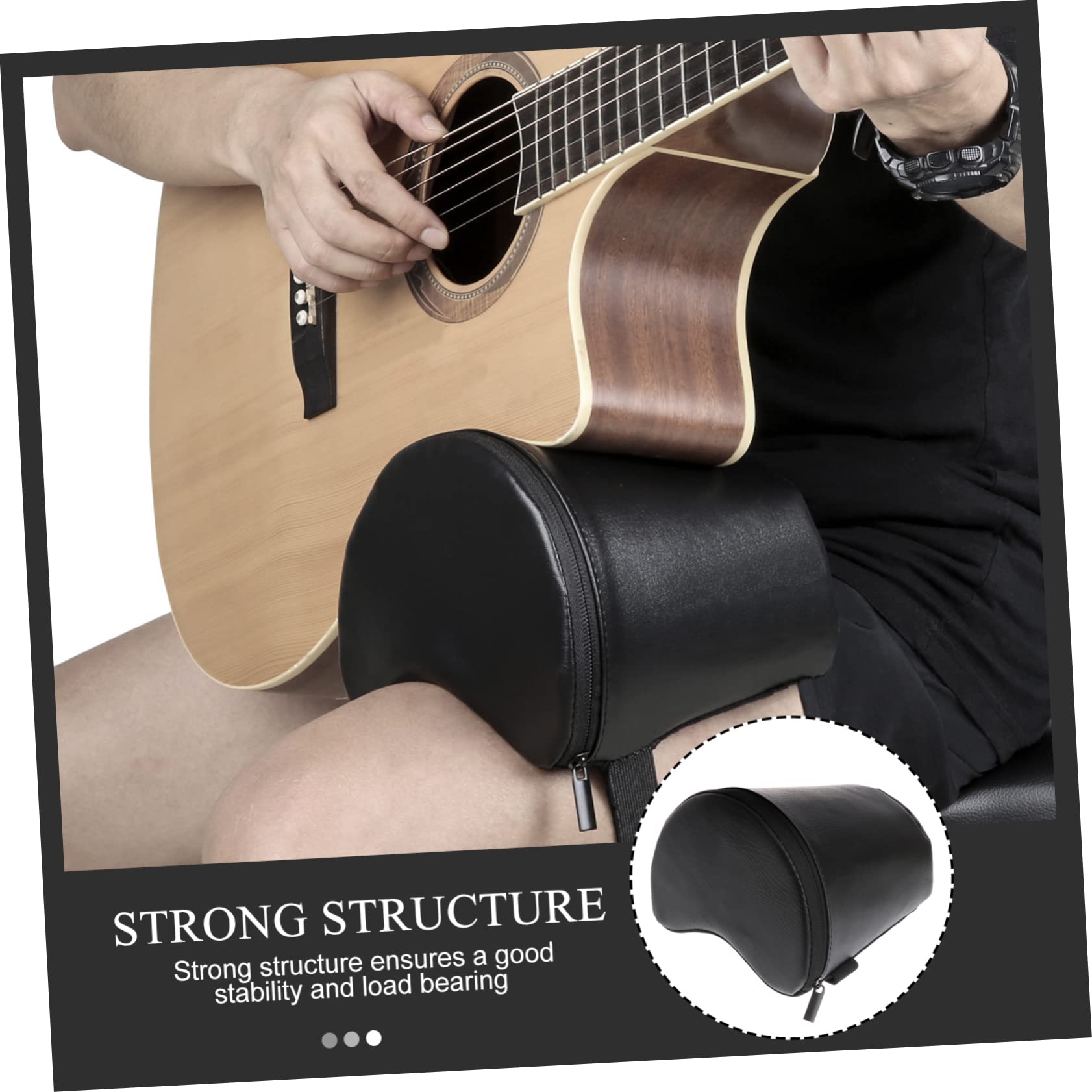 Gitarrenkissen für Klassische Gitarren, Schwarz, Rutschfest und Leicht