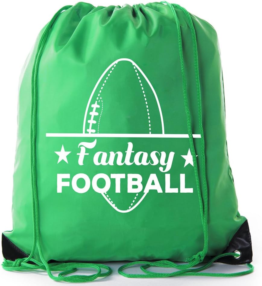 Fantasy Football Draft Bags| Drawstring Backpacks for Fantasy Football Parties, Fantasy football supplies - 10PK Forest Green CA2500DraftPTY S2