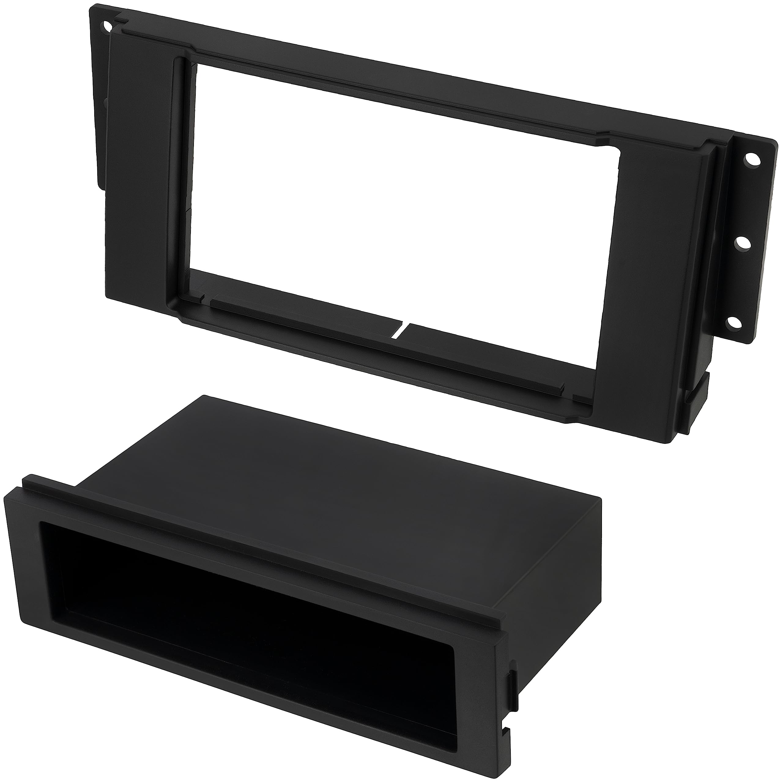 AERZETIX - C40972 - Mascherina telaio adattatore 2 DIN per autoradio - in plastica - compatibile con Land Rover Discovery 2005+, Land Rover Freelander 2007+, Land Rover Sport 2005+