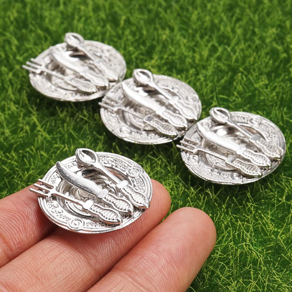 Couverts Miniatures 1/12 En Métal Doré Odoria - Lot De 12 Pièces Pour Maison De Poupée Et Décoration