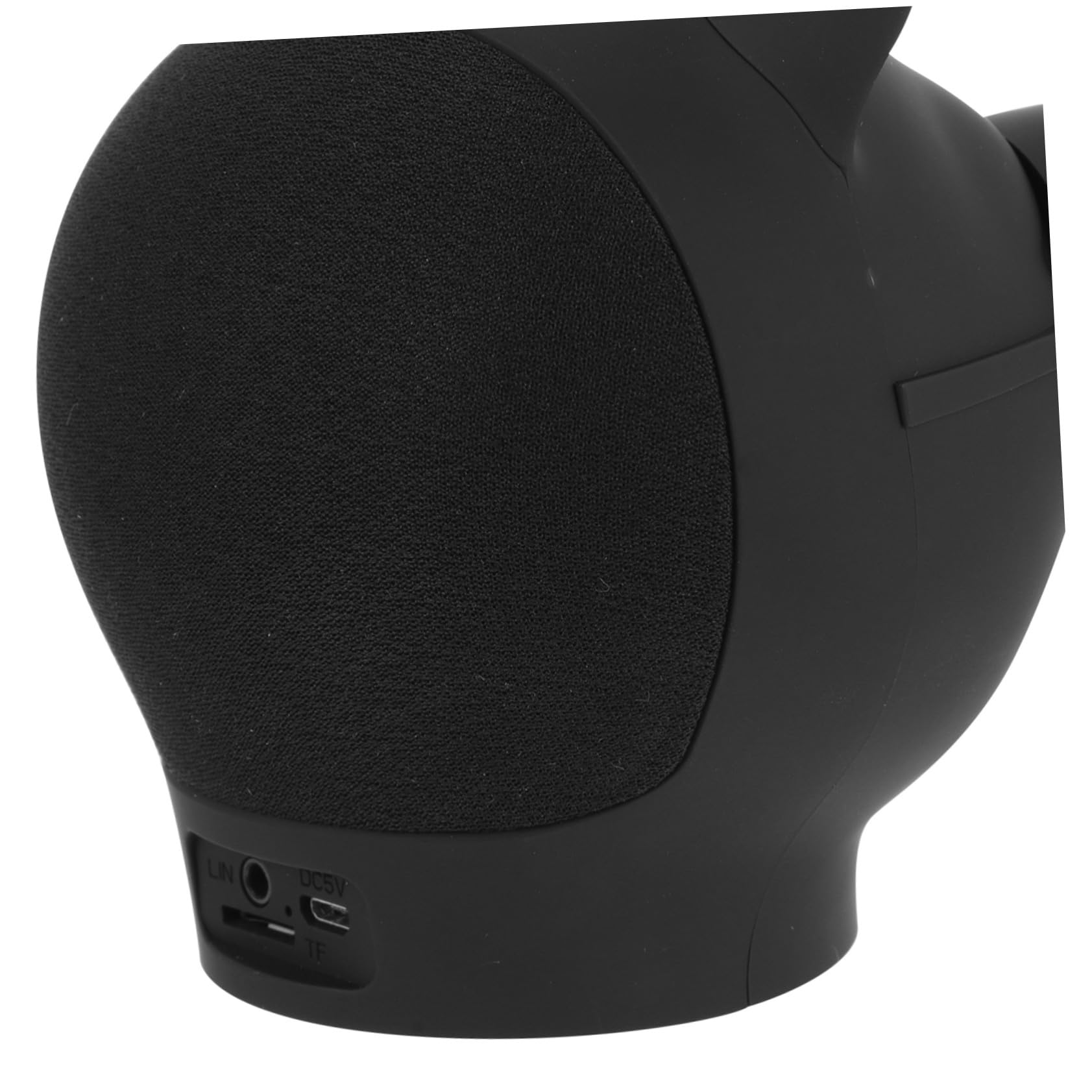 Altavoz Portátil Negro Forma de Cabeza de Gato Inalámbrico Volumen Alto Plástico Conexión Rápida Mini Altavoz Multiusos para Exteriores