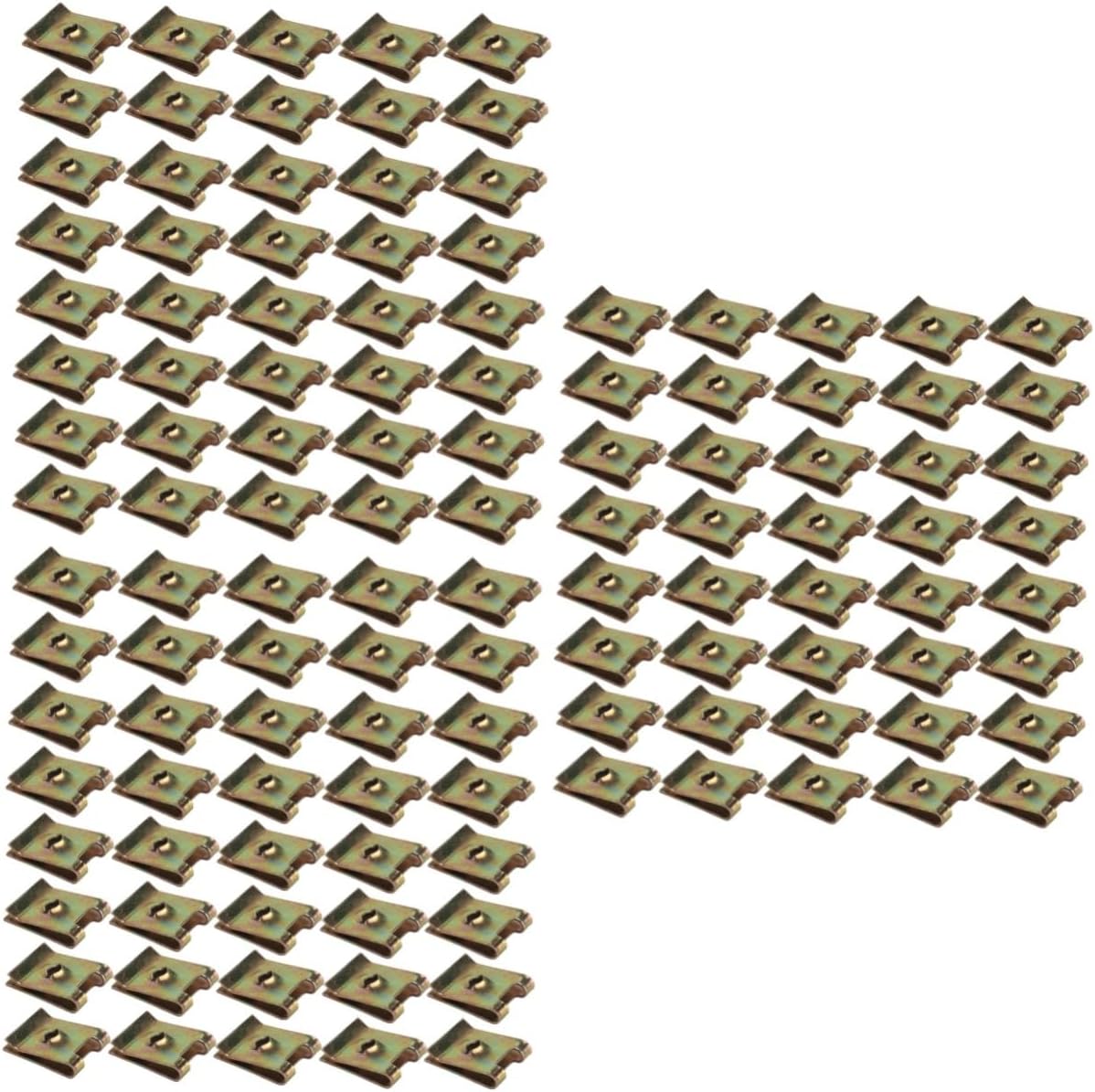 VALICLUD 150 Pcs U Clips Nut Spire u Clip Car Nuts Automotive Nuts and Bolts Screw Self-tapping Motorcycles Self-tapping Nuts Reed Nuts U Nut Clips Spring Spire Clips Galvanized Fastener