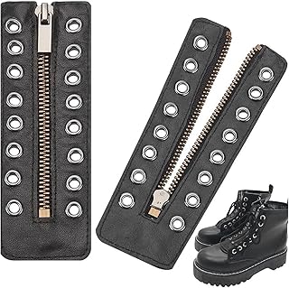 ブーツジッパー | レザーレースインブーツジッパーインサート2個 6.26x2.17インチ | スニーカー シューレース - 作業 ハイキング ランニング スポーツ ゴルフ 大人 女性 男性 用