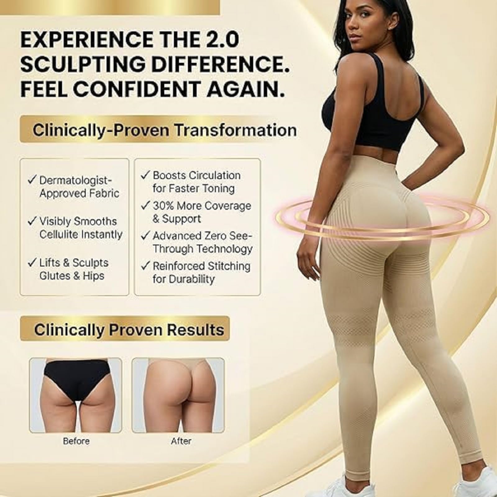 2 Pack Viva Cuerpo Leggings 3D Anticelulíticos Mujer,Leggings Anticelulitis 3D Compresión Reductores Lipedema,Leggins Anti Celulitis Deportivos Push Up, Mallas Anticelulitis Mujer Reductores Lipedema