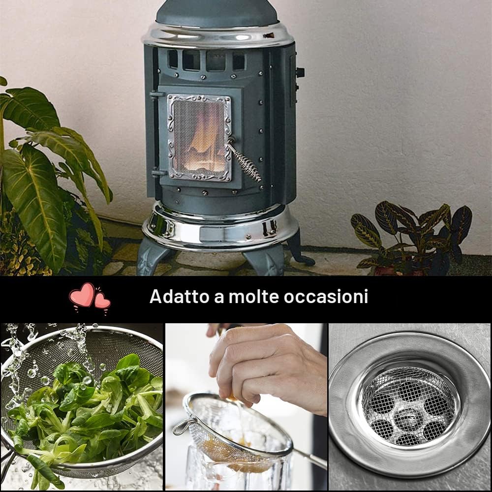 2 Pezzi Rete Metallica Maglia Piccola, 30 X 21cm Rete Acciaio Inox Metallica In Acciaio 1mm Fori 20 Della Maglia 304 Foglio Filtro Filtrante,per Ventilazione, Sicurezza, Finestra, Giardino
