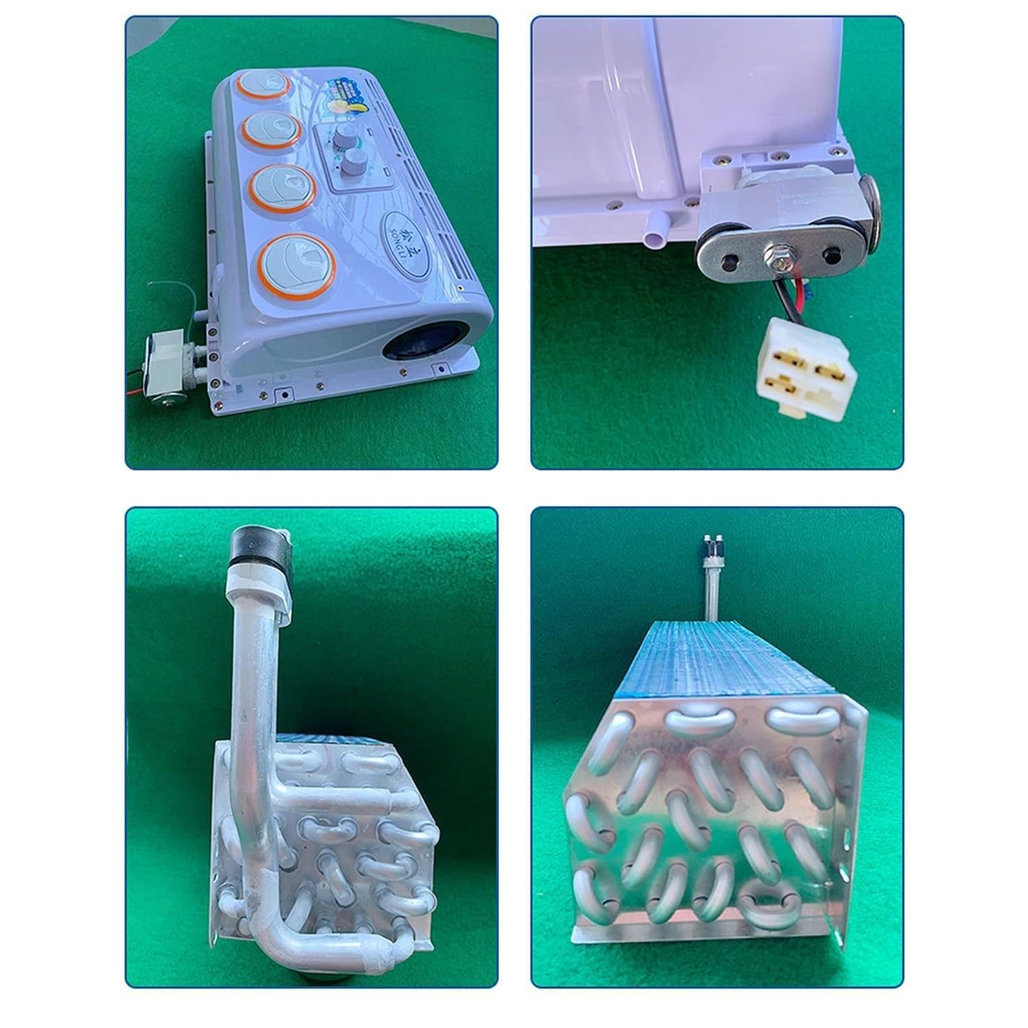 Aire Acondicionado De Techo For Camión, Caravana, Excavadora, Furgoneta, Vehículo Agrícola, Conjunto De Evaporador De Aire Acondicionado For Automóvil, 12 V/24 V CC.(12v)