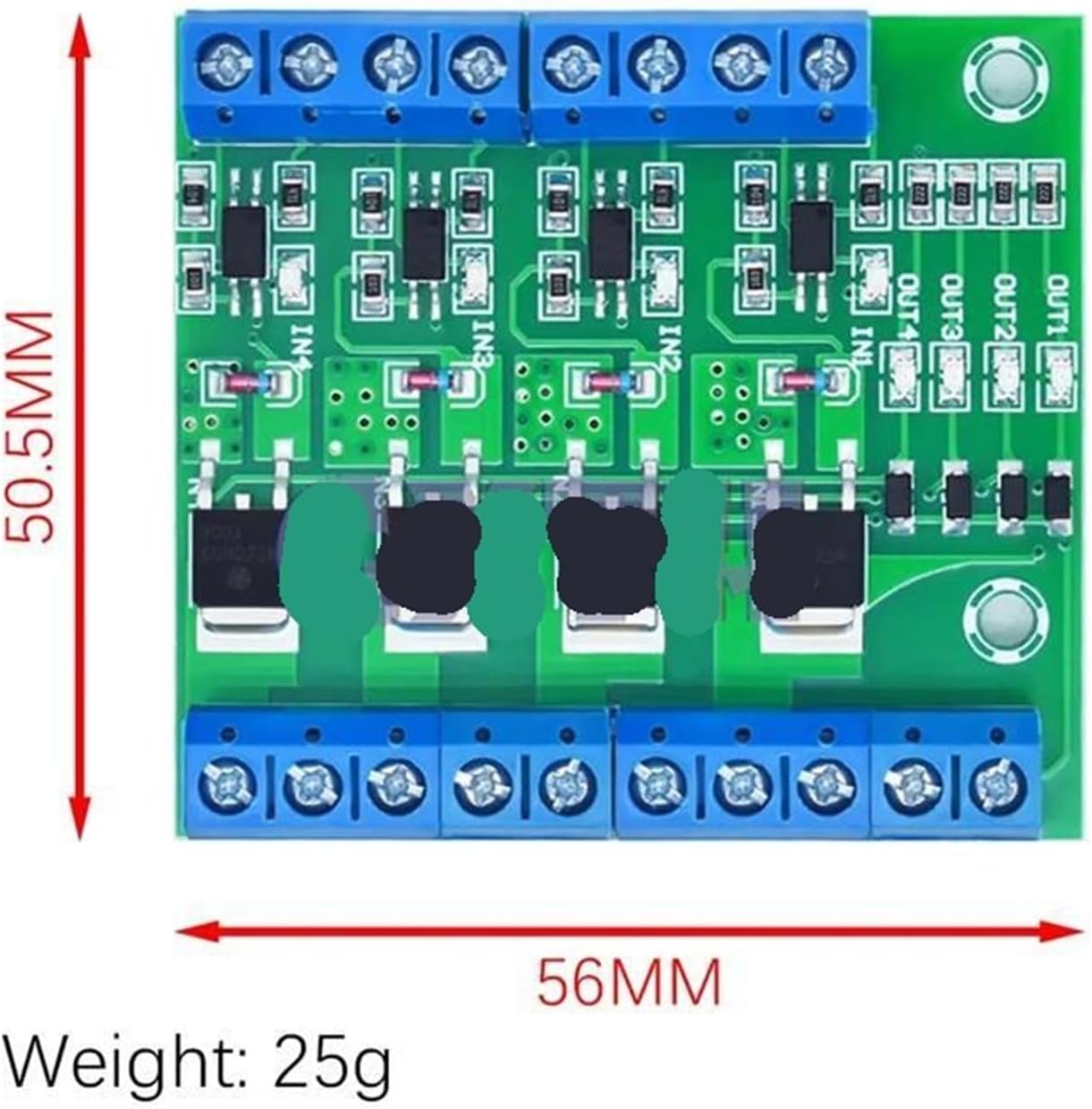 Mos Fet 4 Channel Pulse Trigger Switch Controller Board Pwm Optocoupler Opto-Isolator Driver Board for Motor LED Light