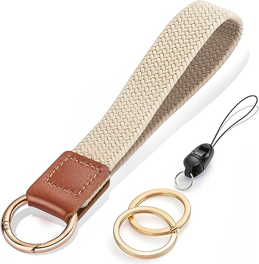Wrist Lanyard, Stretchy Wristlet Keychain Lanyards, Cute Key Lanyard for Women Men, Short Key Chain for Car Keys Card Wallet Phone