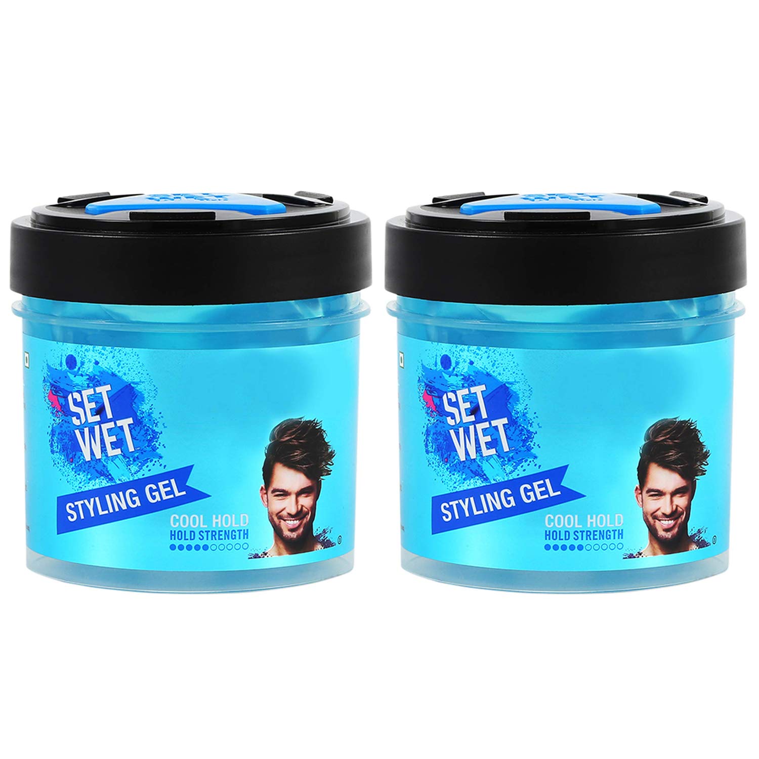Buy Set Wet Hair Gel For Men, Cool Hold, Medium Hold, Jar, 250 ml (Pack