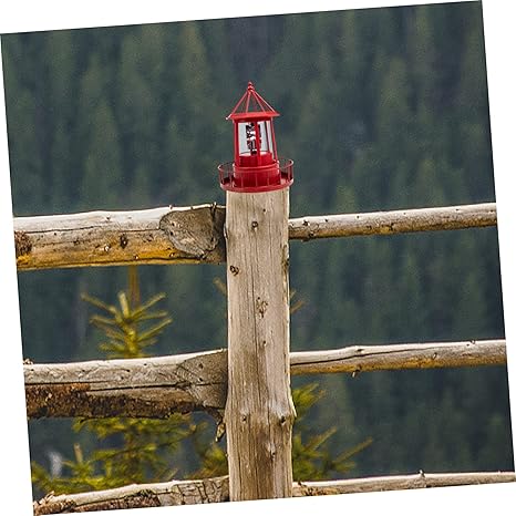 HAKIDZEL Solar Outdoor Lighthouse Lighting Large Solar Garden Ornament Rotating Decor photo 2