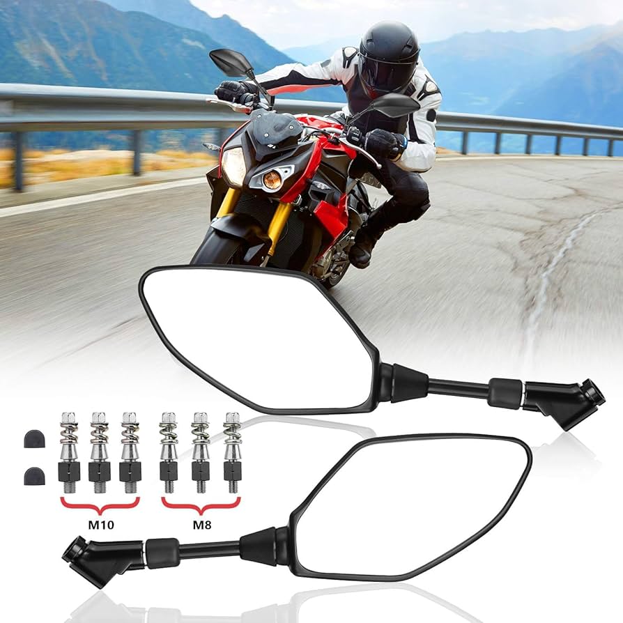 Amazon.com: KEMIMOTO Universal Motorcycle Mirrors Rear View