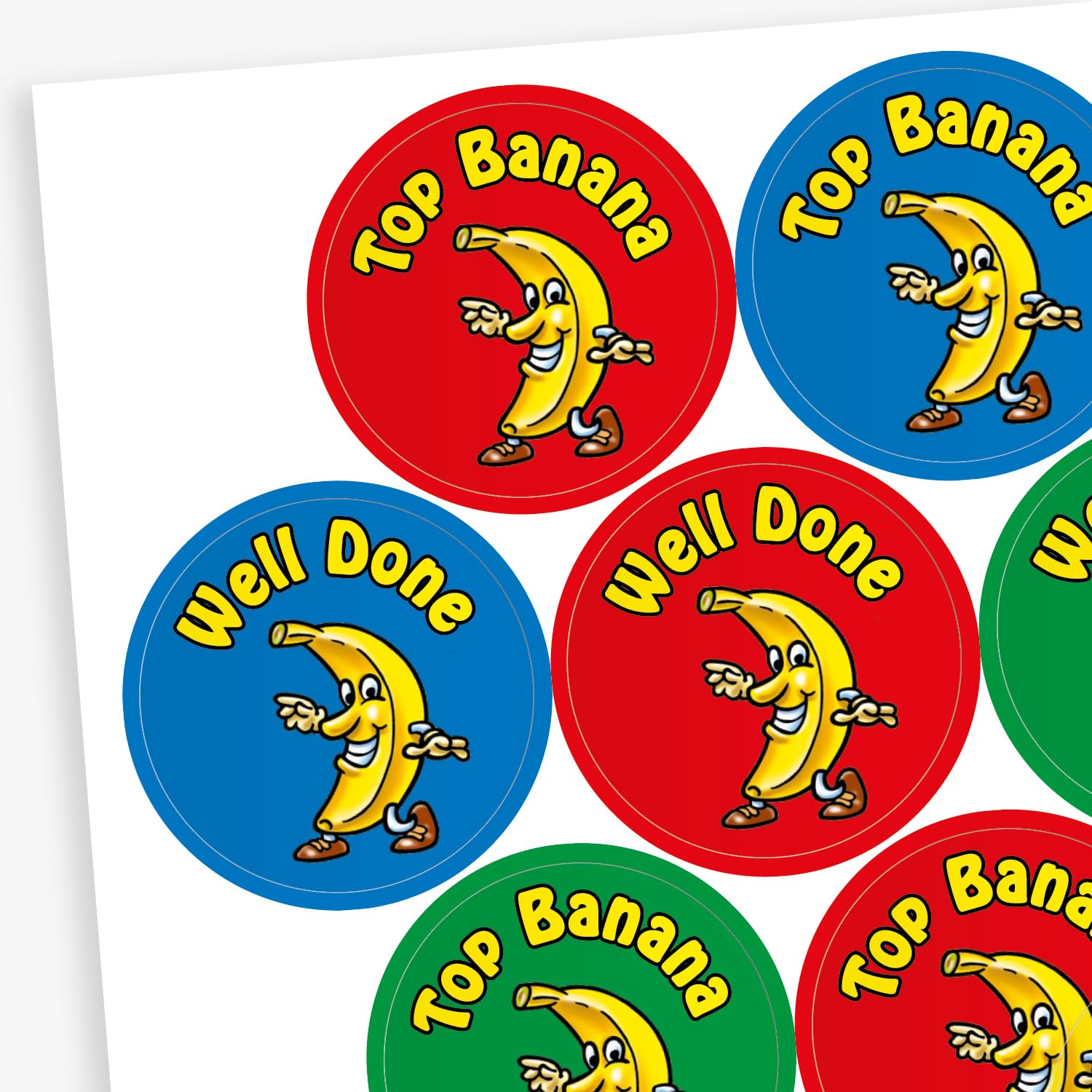 225 Scented Banana Motivational Childrens Pupils School Teachers Reward Stickers 37mm Primary Teaching Services