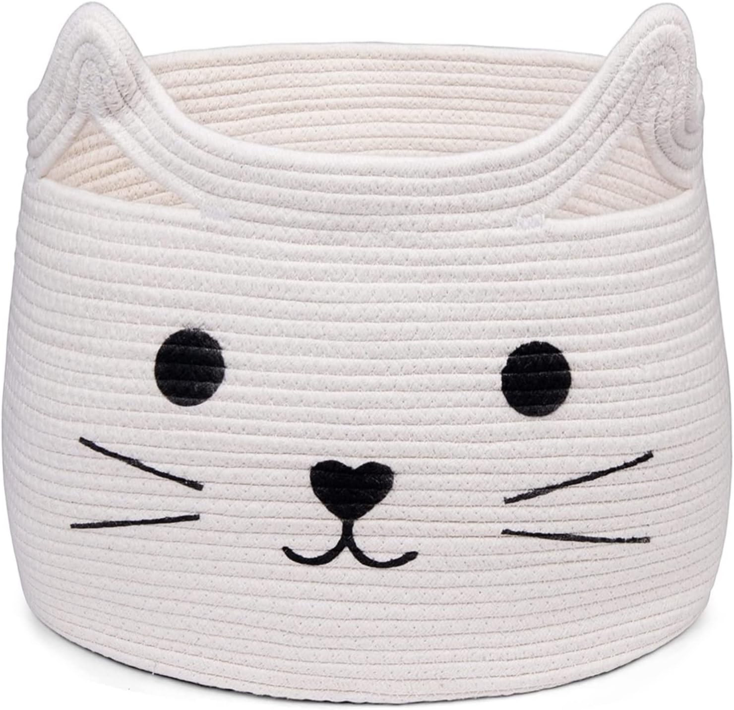 AXHOP Foldable Cotton Rope Laundry Basket, Toy Basket Storage Baskets