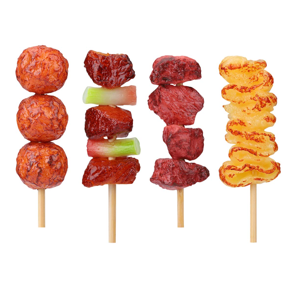 Sponsored Ad – Barbecue BBQ Cooking Kitchen,Play Food Sets for Kids Kitchen,Pretend Food Skewers Toys,BPA- Free Display Props Educational 4pcs