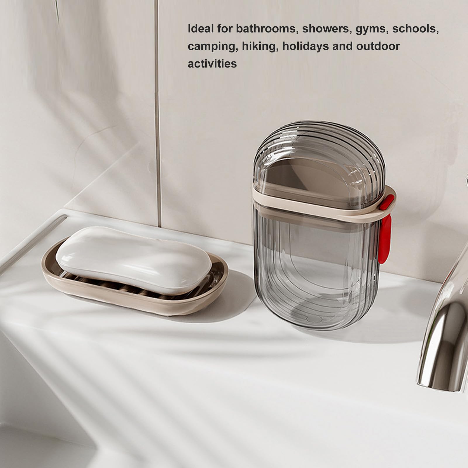 Portasapone da viaggio, 2024, contenitore portatile per sapone con coperchio, contenitore per sapone da viaggio a prova di perdite, portatile, per doccia, bagno, articoli per la casa (1 pezzo